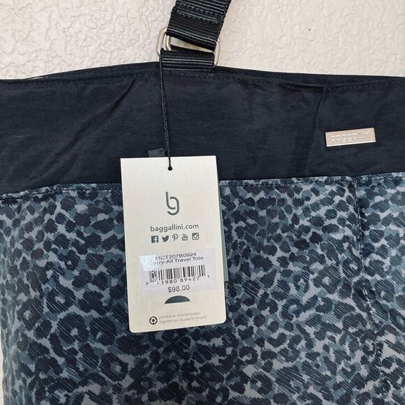Baggallini Large Carry All Cheetah Leopard Travel Tote Bag - Picture 2 of 5